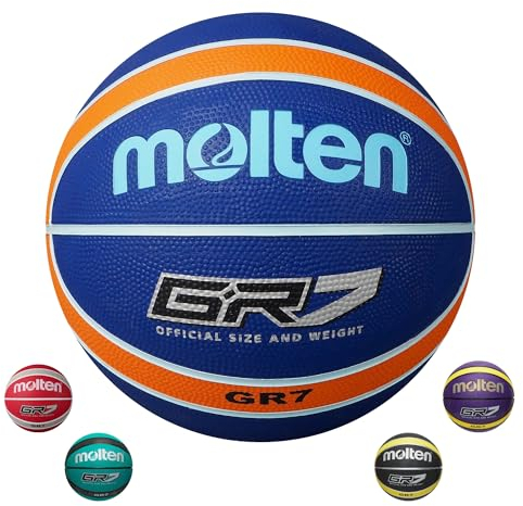 Molten BGR Farbiger Basketball Blau Blau/Orange Größe 7