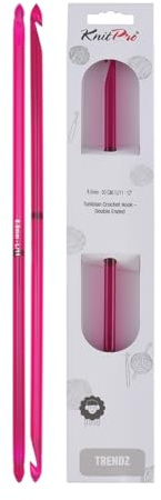 Knit Pro KP51426 8 mm Double Ended Traditional Tunisian Crochet Hook, Multi-Colour