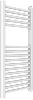 ERCOS Scaldasalviette Termoarredo Bagno Dimensioni 400x770 MM Radiatore Colore Bianco , Attacchi da 1/2 Fornito Con Kit Montaggio