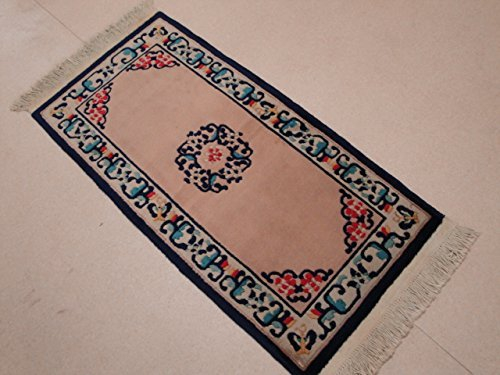 Handgeknüpfter China Orientteppich aus Schurwolle 124 x 061 cm Peking Design