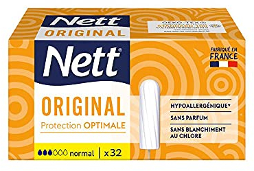 Nett Original Stempel ohne Applikator, Normal, Box mit 32 Tampons