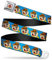Buckle-Down Herren Sicherheitsgurt Tasmanian Devil Taz Kids, Hip Hop Expression Blue, 2,5 cm breit, 20-36 Zoll, Gürtel Herren, Gürtel, mehrfarbig, 1.5 Wide - 24-38 Inches in Length