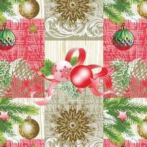 Wachstuch Tischdecke Meterware Weihnachten K848-2 Größe wählbar in eckig rund oval (100 x 140 cm eckig)