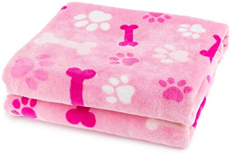 ALLISANDRO® Hundedecke Haustier Katzen Decke Flanell Rosa sehr Weich und Schöne perfekt für Winter(160 * 100cm)