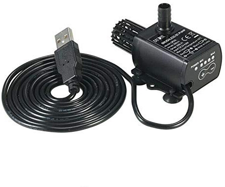 Mini Brushless Water Pump, MASO USB Motor Submersible Water Pump DC5V 4.8W 300L/H Lift 300cm Ultra-quiet Water Pump for Fountain Aquarium Fish Tank Pool(QR50L)
