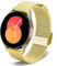 DEALELE Armband Kompatibel mit Samsung Galaxy Watch 4/4 Classic/Galaxy 5/5 Pro/Galaxy 3 41mm / Active 2, 20mm Edelstahl Metall Mesh Ersatz Armbänder für Huawei GT3 42mm / GT2 42mm, Gold
