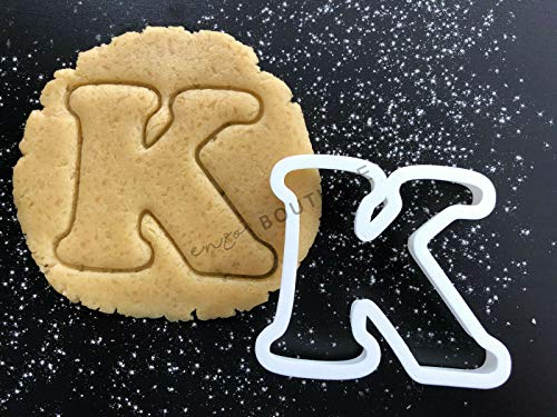 Alphabet Letters 3 Sizes Cookie Cutters Fondant Cake Decorating (Letter K, 4)