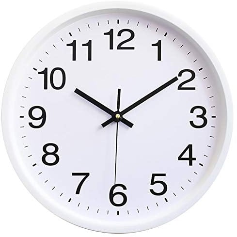 Outpicker Wall Clock 12 Inch Office Clock Silent Non Ticking Battery Wall Clock for Kitchen,Living Room,Bedrooms Modern, White Wall Clock