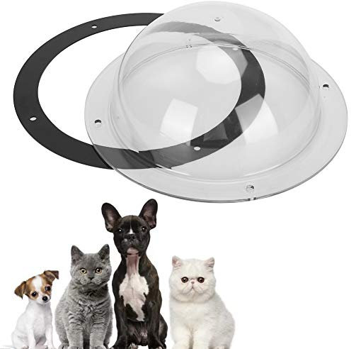 Jeanoko Pets Semicircular Fence Window Clear AcrylicTransparent Dog Dome Window Bubble Window Playground Day Care Centers for Fence Door Gate