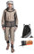 OuLi Store 5 Stück ultrafeiner Mücken Schutzanzug, atmungsaktive Mückenschutz Kleidung mit Kapuze Net Mesh Jacke Hosen für Outdoor und Camping (L/XL)