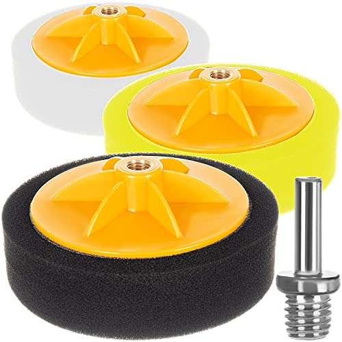 MT MALATEC Polierschwamm 150mm Polierpad Set für Auto M14 Bohrer Adapter 17214