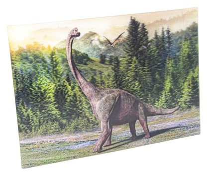 Cornelißen naTierliche Geschenke Cornelissen 3D-Postkarte Brachiosaurus, Wackelkarte Hologrammkarte, Ansichtskarte und Grußkarte, Dinosauriermotiv, 16 x 11 cm