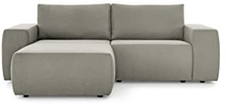 LOOKS by Wolfgang Joop Looks II Designer Ecksofa, Eckcouch, beidseitig montierbar, Polstersofa, hellgrau, 242x160x70 cm