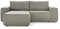 LOOKS by Wolfgang Joop Looks II Designer Ecksofa, Eckcouch, beidseitig montierbar, Polstersofa, hellgrau, 242x160x70 cm