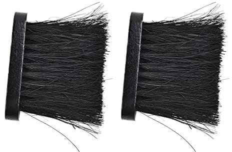 2 Stück Kamin-Herdbürste Kamin Feuerherd Kaminbürste Runder Bürstenkopf mit Holzgriff Begleiter Reinigungsbürste Ersatzbürstenkopf Nachfüllpackung Kaminbesteck-Sets für Zuhause und Kaminreinigung