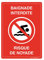 AUA SIGNALETIQUE - Panneau De Signalisation en PVC Rigide et Compact 1.5 mm. (121 x 170 mm, Baignade Interdite Risque Noyade)
