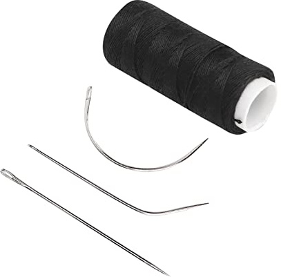 Herramienta de costura para extensiones de cabello, 3 agujas ligeras | Comodidad de uso, resistente, portátil, ideal para hacer pelucas, versátil para manualidades, incluye hilo.