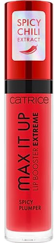Catrice Max It Up Lip Booster Extreme, Nr. 010, Rot, pflegend, Extremes Volumen, kühlend, glänzend, transluzent, vegan, ohne Parabene, ohne Mikroplastikpartikel, Nanopartikel frei, 1er Pack (4ml)