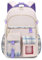 FANDARE Kinderrucksack Kindergartenrucksack Schulranzen Mädchen Junge Schulranzen Schulrucksack Nylon Schultertasche für Reisen Schule Daypacks mit Plüsch-Accessoires & Niedliches AbzeichenWeiss