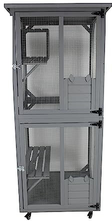 MaxxPet Katzenkäfig XXL - Katzen freilaufgehege - Katzenrennen - Katzenvoliere – Katzengehege - Katzenhaus - Käfig Katze groß - Katze im käfig - Katzenhaus Outdoor – 92 x 66 x 182 cm