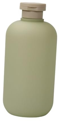 PE matte plastic 500ml round shoulder flip cap bottle, refillable shampoo and conditioner dispenser for bathroom, travel and home storage