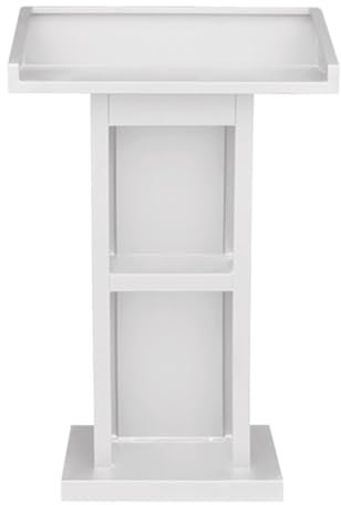 Roedax Rednerpult Rednerpulte, einfacher Podiumsständer, Konferenztisch, Rednerpulte, Eisenpodest mit Schallwand und 2 offenen Ablagen, modernes Stehpult Mode