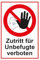 SL group - 1 Schild Zutritt für Unbefugte verboten 20 x 30 cm aus stabiler PVC Kunststoff-Platte - Hinweisschild für kein oder beschränktes Betreten - Warnschild für Privatgrundstück & Grundbesitz