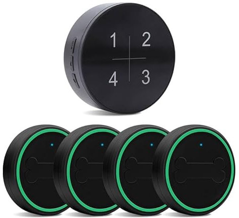 DAYTEE Mobile Türklingel, Touch Outdoor Waterproof Doorbell (Black 1*Empfänger+4*Sender)