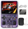 CredevZone R36S Handheld Game Console 3.5-inch Retro Handheld Video Games Consoles Built-in Battery Portable Style Hand Held System 32GB+64GB Purple Transparent