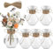 Bokon 5.7 Plastic Small Vases for Centerpieces, Plastic Bud Vase Bulk, Hyacinth Avocado Growing Vases, Tiny Flower Bulb Plant Propagation Containers for Wedding Living Room Table Decorations(6 Pcs)