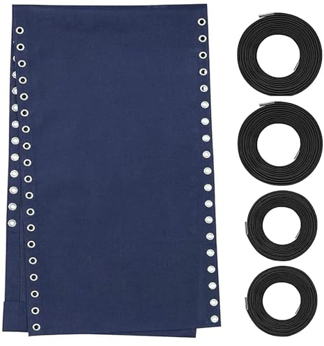 Zero Gravity Stuhl-Ersatzstoff mit Bungee-Seil-Set, 48,3 cm breites Reparaturtuch mit Ersatzschnur für Anti-Schwerkraft-Stühle, Outdoor-Liegestuhl, Terrasse, Loungesessel, Rasen, Strand,