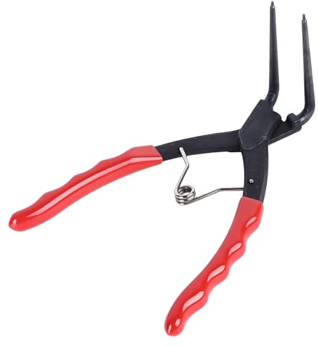 Sicherungsringzange, Innen um 90 Grad Gebogen, Robust, 7 Zoll Kohlenstoffstahl mit Federbelastetem Griff für Besondere Umgebungen