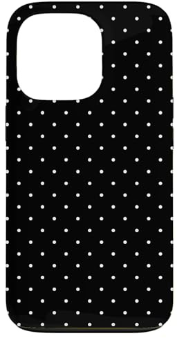 Boho Tiny Polka Dot Rockabilly Black & White Polkadot Case for iPhone 13 Pro