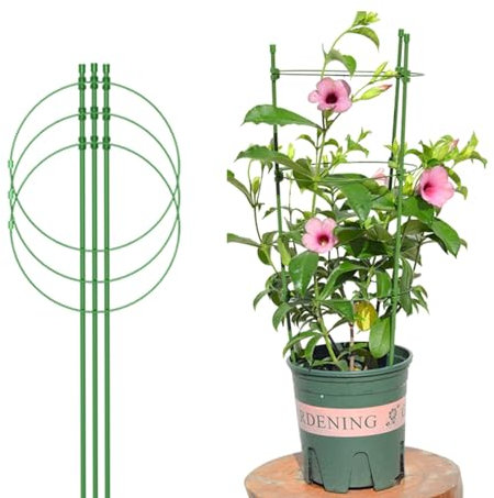 Halbrunde Pflanzenstützpfähle Stapelbar 3-stufige Gartenblumen-Stützringe Verstellbares Gurkenspalier für Tomate, Monstera, Pfingstrose, Hortensie, Kletterpflanzen (Size : 150 * 35CM)