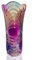 Grand vase coloré en verre de cristal décoratif coloré pour la maison, la décoration de mariage, les centres de table, les fêtes (fleurs colorées)