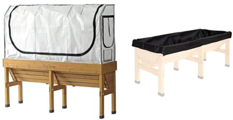 VegTrug Medium WallHugger Greenhouse Frame & Multi Cover Set - Black