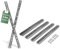 2 Paar Schubladenführungen, 310 * 17mm Stahl Schienen für Schubladen, Auszugsschienen Leicht Anzubringen mit Schraubenset,Schienen für Schubladen Schienensystem