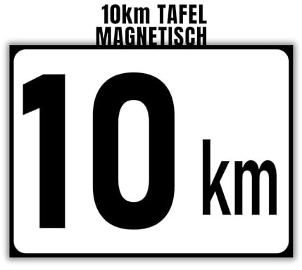 km Tafel Bauartengeschwindigkeit magnetisch | kmh Tafel für Traktor Anhänger oder Oldtimer (10km)