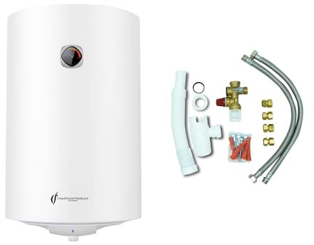 Chauffe Eau Electrique Mural Vertical Blindé Bypso Sannover 100 Litres + Kit d'Installation Complet NF