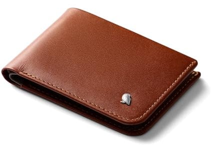 Bellroy Hide & Seek Geldbörse (schlankes Leder-Design, RFID-geschützt, hält 5–12 Karten, Münzfach, flaches Geldscheinfach, versteckte Tasche), Sienna, One Size, Minimalistisch