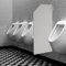 Urinal Trennwand 90x40cm Schamwand Wandmontage Urinaltrennwand WC-trennwand Urinal Schamwands WC (Abgeschrägter Winkel)
