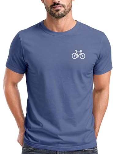 Neverless® Herren T-Shirt Fahrrad Bike Printshirt Logo Aufdruck Radfahrer Outdoor Fashion Streetstyle