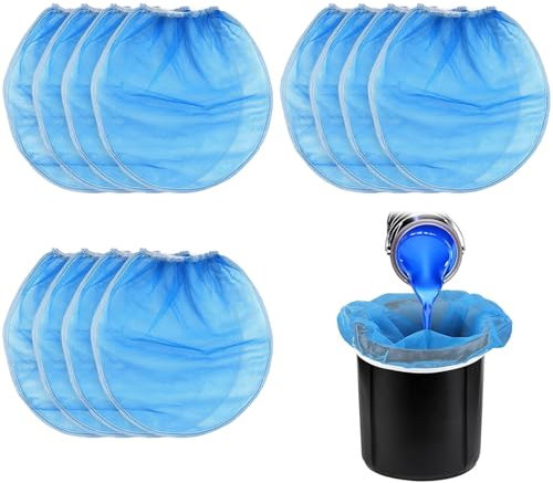 12pcs Fine Mesh Filter Bags - Strainer For 1 Gallon Bucket Paint Filtering With Elastic Top Opening. Ideal For Gardening & Hydroponics