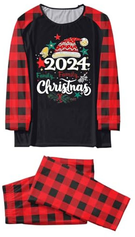 MOVAWAKY Ensemble Pyjama De Noel Famille,Noel Vetement Pyjama Noel Carreaux Pyjama Noel Homme Et Femme Vetements Bebe Fille Noel Tenue De NoëL Femme Costume+Noel+Bebe+Fille