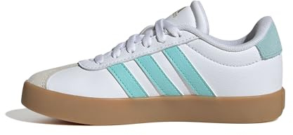 adidas Unisex Baby Vl Court 3.0 Shoes Infants Shoes, White Flash Aqua Alumina, 12.5 UK