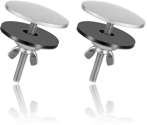 2 Uds Tapa para Orificio de Fregadero de Cocina, Tapa de Metal y Goma para Orificio de Fregadero Tapa de Sellado Tapón para Fregadero de Cocina tapa Plateada para Orificio de Fregadero