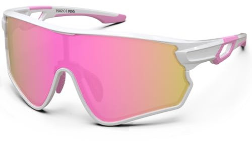 BEACOOL Polarised Sports Glasses UV400 Protective Sunglasses TR90 Flexible Frames Safety Glasses for Men and Women Suitable for Outdoor Activities Driving Fishing Running Hiking