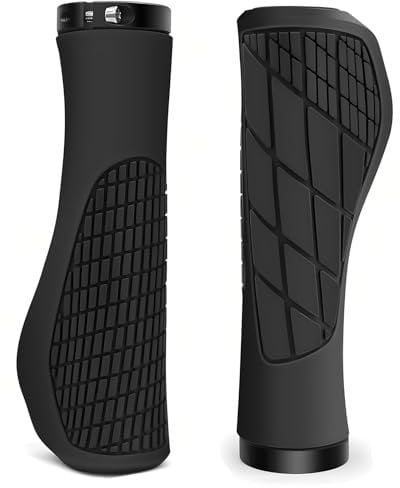 NLONLL 1 Paar Fahrradgriffe Ergonomisch Lenkergriffe Fahrrad Handgriffe Lock-On Design Fahrradlenker Griffe rutschfest Fahrradlenkergriffe für 22,2 mm Fahrrad Mountainbike Rennrad (Schwarz)