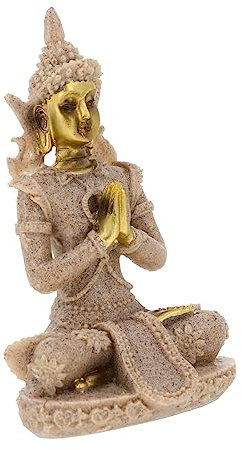 Warmhm Einzigartige China Buddha Ornamente Sandstein Buddha Skulptur Skulptur Harz Statue
