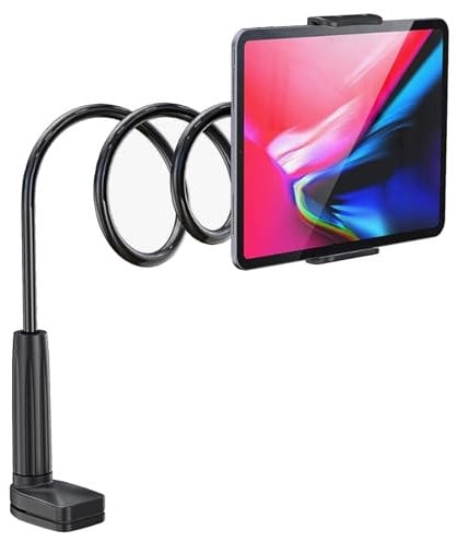 Gooseneck Tablet Holder Phone Stand,360 Adjustable Lazy Arm Holder Clamp Mount Bracket Bed,Flexible Tablet Stand,Compatible with iPad Mini Pro Air,Switch,Samsung Galaxy Tabs or Other 4.7-10.1Devices
